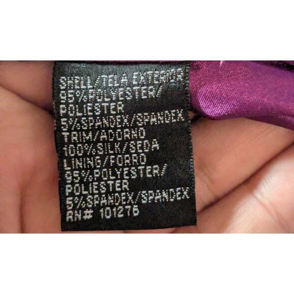 Y2K Nicole Miller Purple Paisley Dress Silk Sash Fairycore Boho Maxi Vintage S - Picture 8 of 8